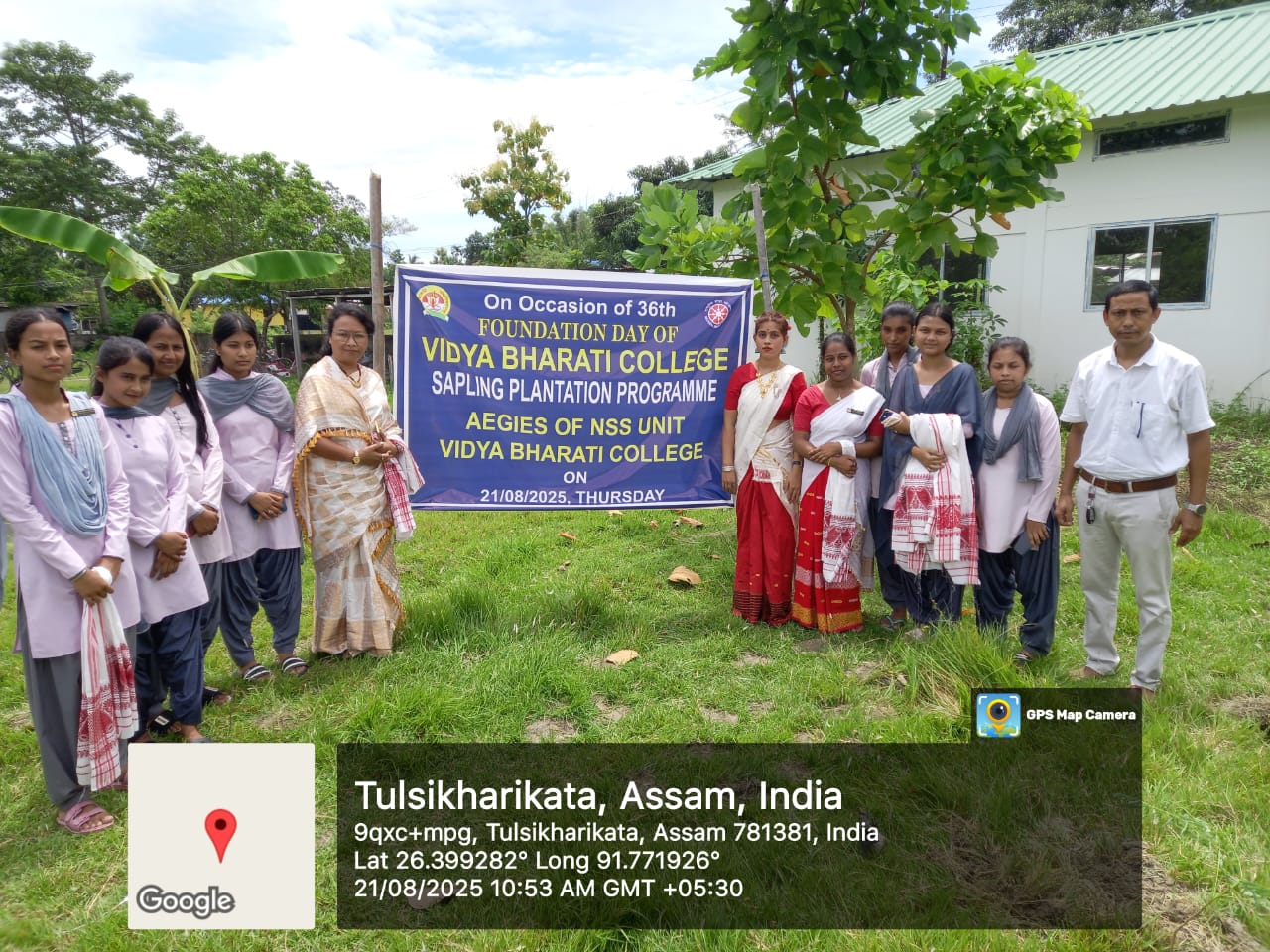 Sapling Plantation on the occassion of 36th Esatblishment Day of Vidya Bharati College